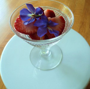 violets & strawberries